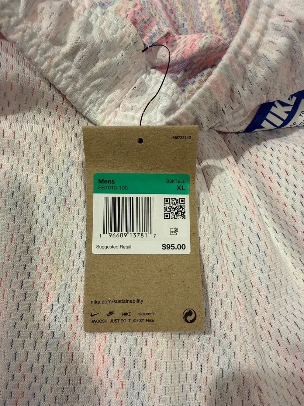 Men’s Nike White Mesh Athletic Shorts New with Tags